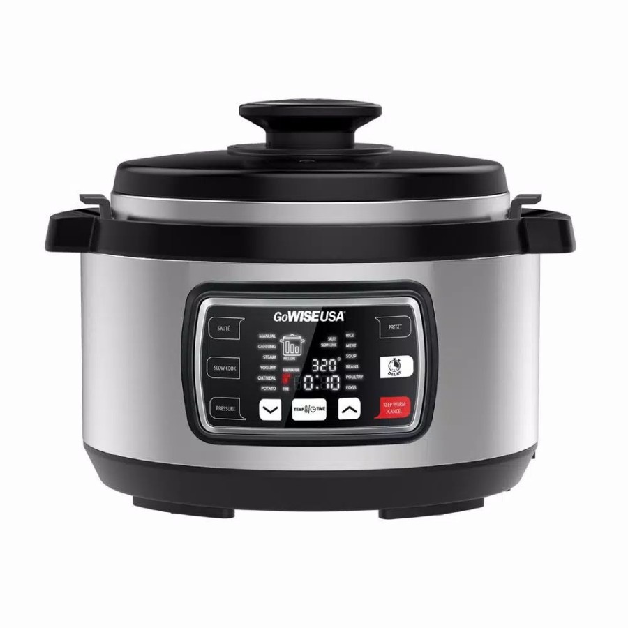 * Cookers | Cookers Gowise Usa Ovate 8.5 Qt. Stainless Steel Electric Pressure Cooker Oval With Accessories And 50-Recipes