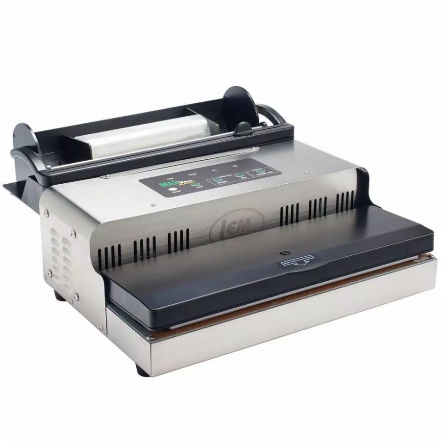 * Food Processing | Food Processing Lem Maxvac 1000 Stainless Steel Food Vacuum Sealer With Bag Holder And Bag Cutter