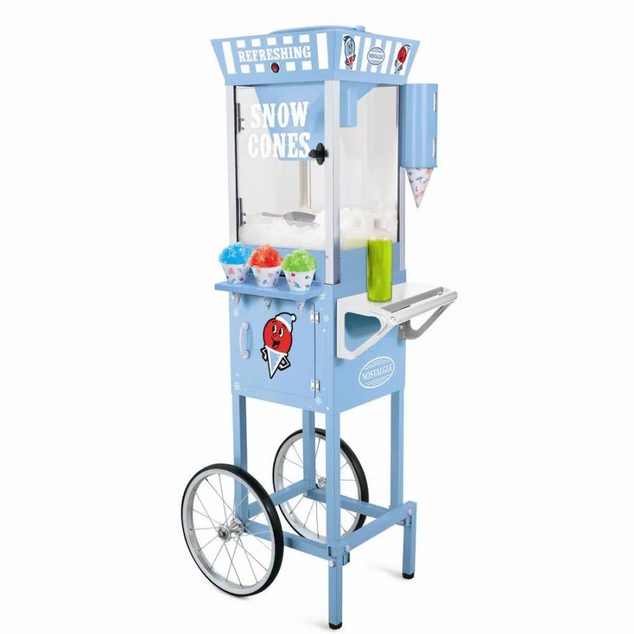 * Dessert Makers | Dessert Makers Nostalgia Vintage 575 Oz. Snow Cone Machine Cart In Blue