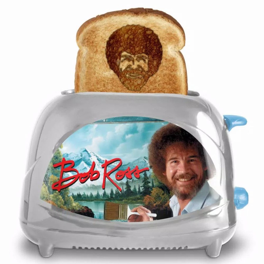 * Toasters | Toasters Uncanny Brands Bob Ross 2-Slice Silver Toaster