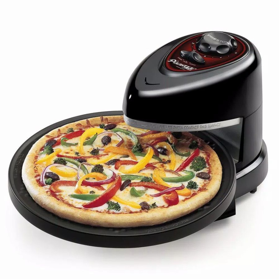 * Toasters | Toasters Presto Pizzazz Plus Rotating Pizza Oven 1235 Watts With Built-In Timer