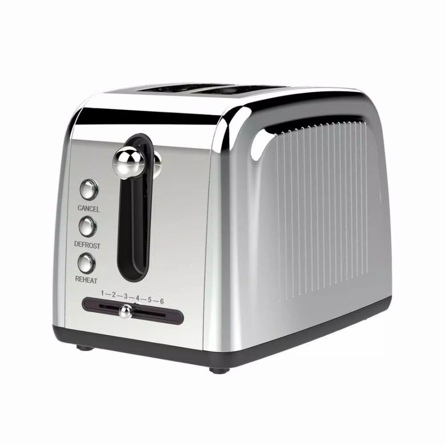 * Toasters | Toasters Brentwood Appliances 2-Slice Silver Extra-Wide Slot Toaster