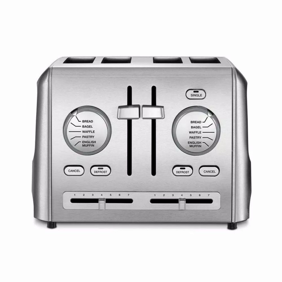 * Toasters | Toasters Cuisinart Custom Select 4-Slice Stainless Steel Toaster With Crumb Tray