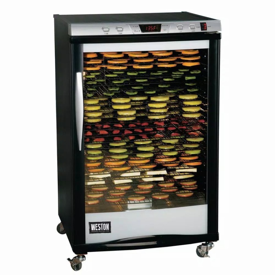 * Food Processing | Food Processing Weston Pro-2400 24-Tray Black Food Dehydrator With Temperature Control