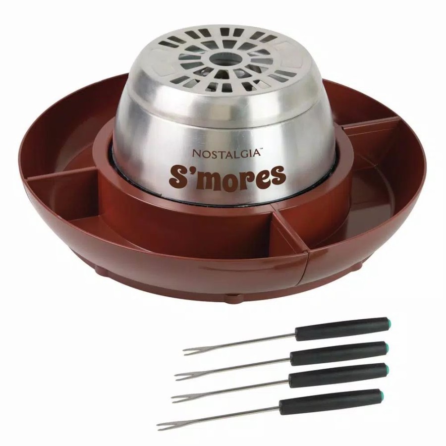 * Dessert Makers | Dessert Makers Nostalgia Brown Stainless Steel Electric S'Mores Maker