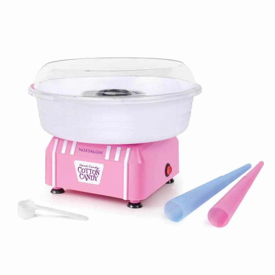 * Dessert Makers | Dessert Makers Nostalgia Hard & Sugar-Free Pink Cotton Candy Maker With 2 Cotton Candy Cones