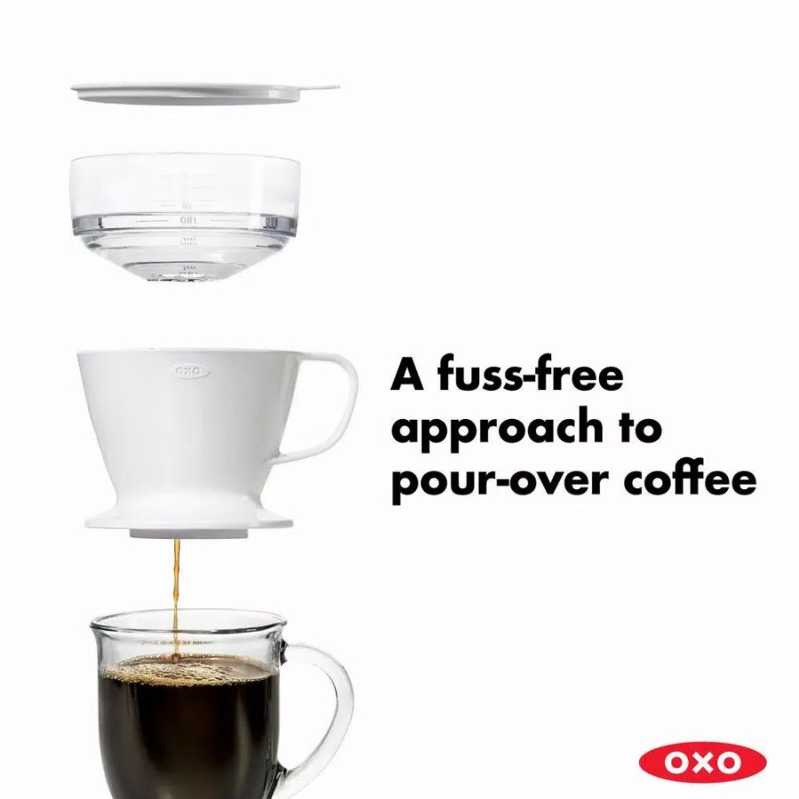 * Coffee Makers | Coffee Makers Oxo Good Grips 1.5-Cup White Pour-Over Coffee Maker