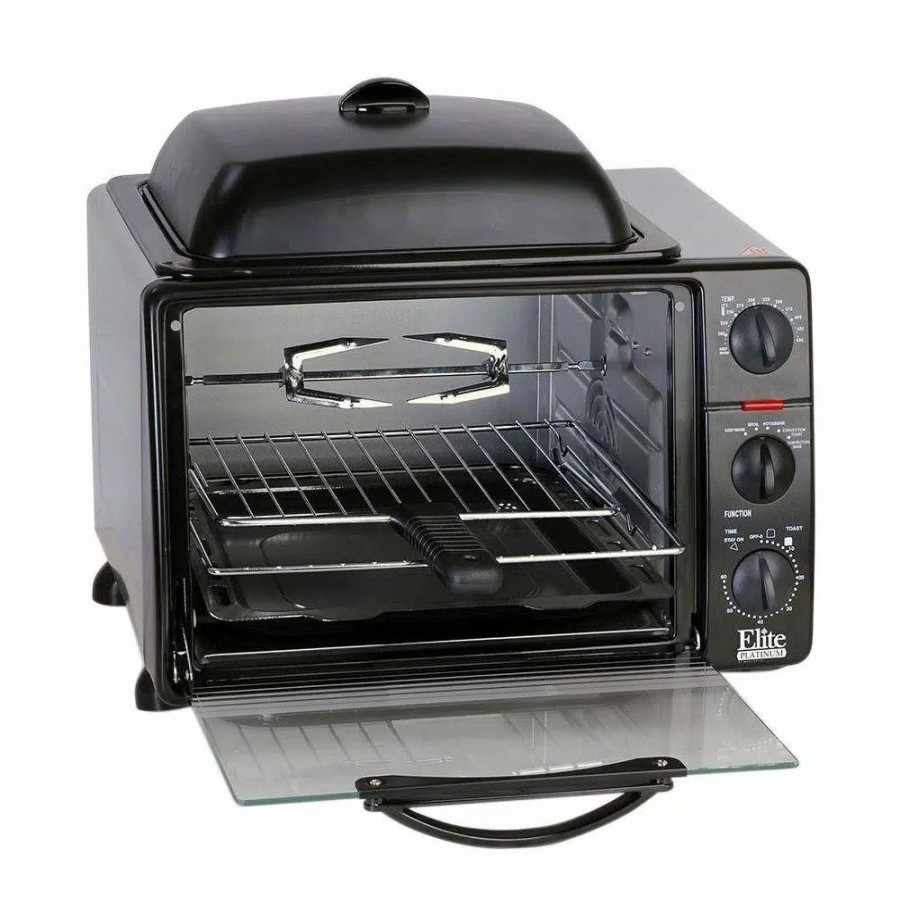 * Toasters | Toasters Elite Platinum Black Toaster Oven