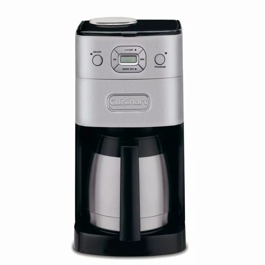 * Coffee Makers | Coffee Makers Cuisinart Grind And Brew 10-Cup Brushed Chrome Drip Coffee Maker With Thermal Carafe