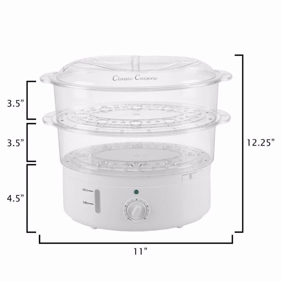 * Cookers | Cookers Classic Cuisine 6.3 Qt. White Rice Cooker With Built-In Timer And Locking Lid