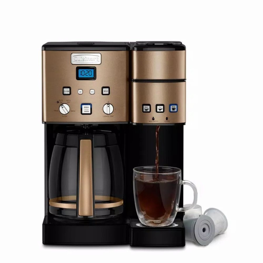 * Coffee Makers | Coffee Makers Cuisinart Coffee Center 12-Cup Copper Stainless Coffee Maker And Single-Serve Brewer