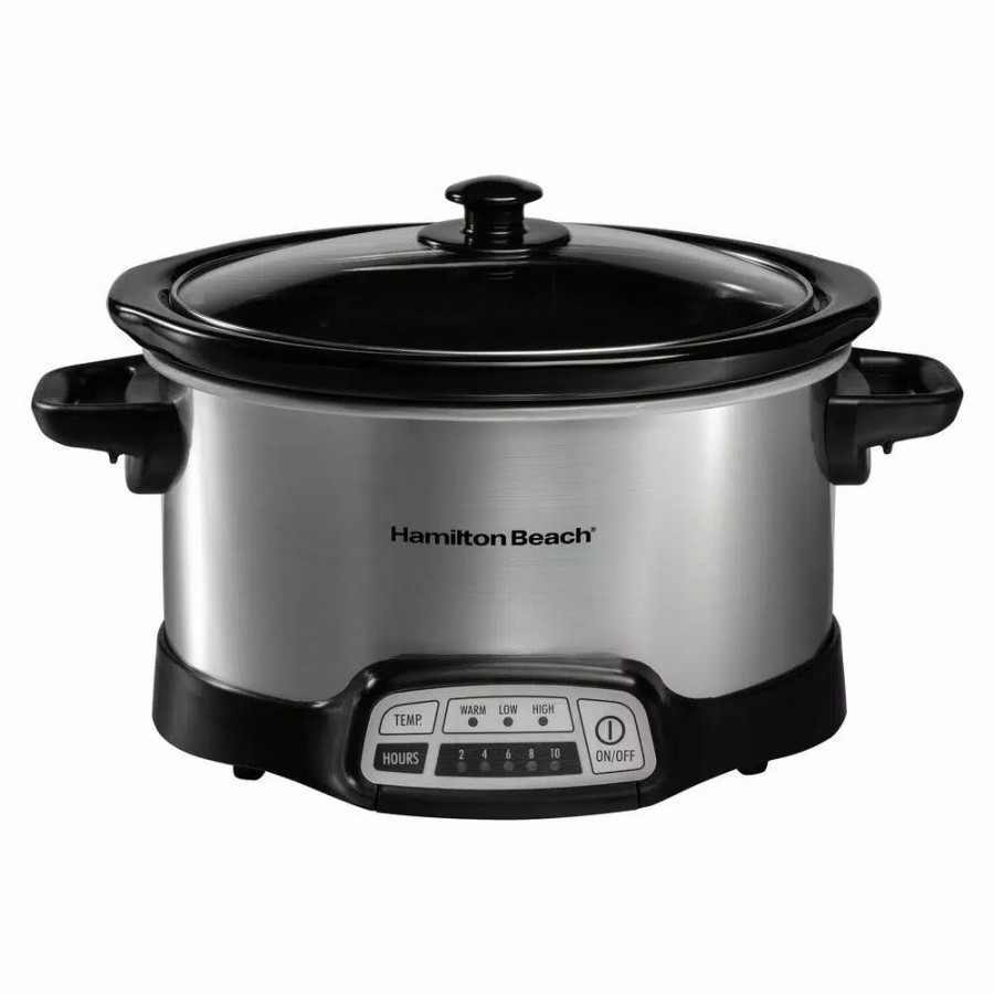 * Cookers | Cookers Hamilton Beach 4 Qt. Stainless Steel Slow Cooker With Built In Timer