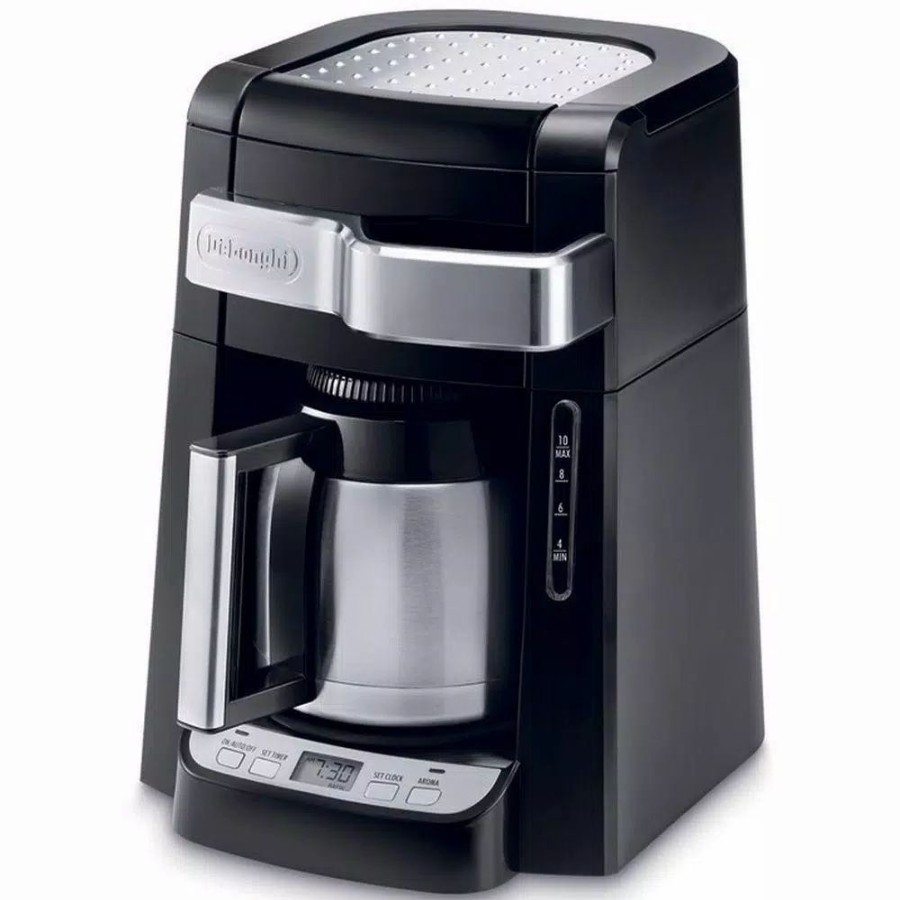 * Coffee Makers | Coffee Makers Delonghi 10-Cup Black Stainless Steel Drip Coffee Maker With Thermal Carafe