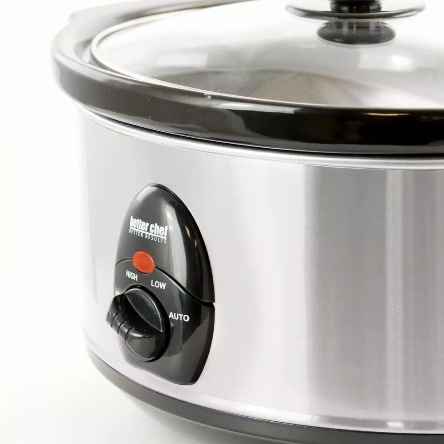 * Cookers | Cookers Better Chef 3.7 Qt. Silver Oval Slow Cooker