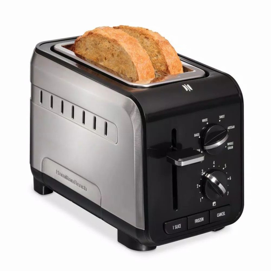 * Toasters | Toasters Hamilton Beach Expert Toast 900 W 2-Slice Black And Stainless Steel Wide Slot Toaster