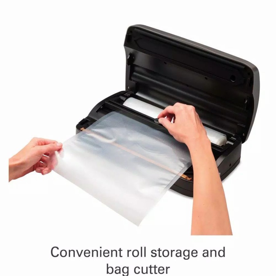 * Food Processing | Food Processing Hamilton Beach Nutrifresh Silver Food Vacuum Sealer With Roll Storage And Bag Cutter