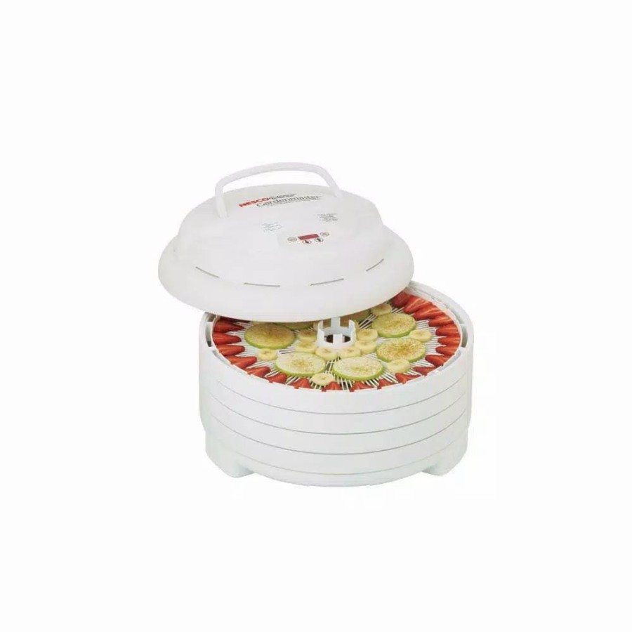 * Food Processing | Food Processing Nesco Gardenmaster 4-Tray Expandable White Food Dehydrator With Temperature Control