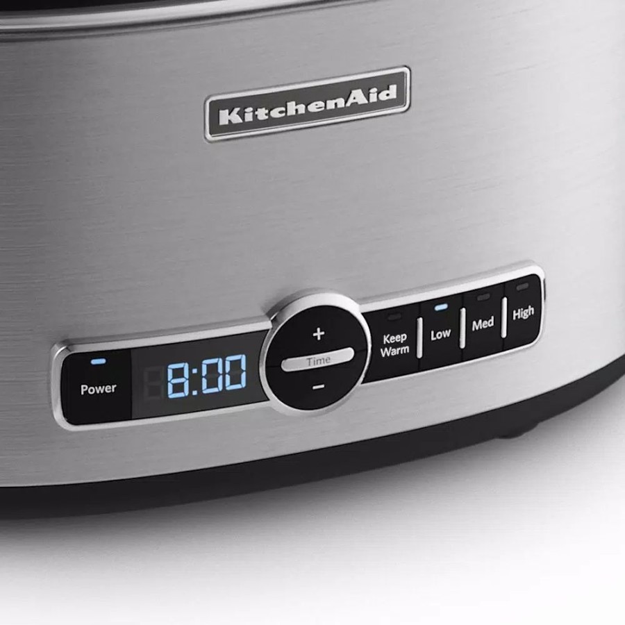 * Cookers | Cookers Kitchenaid 6 Qt. Programmable Stainless Steel Slow Cooker With Built-In Timer And Temperature Settings