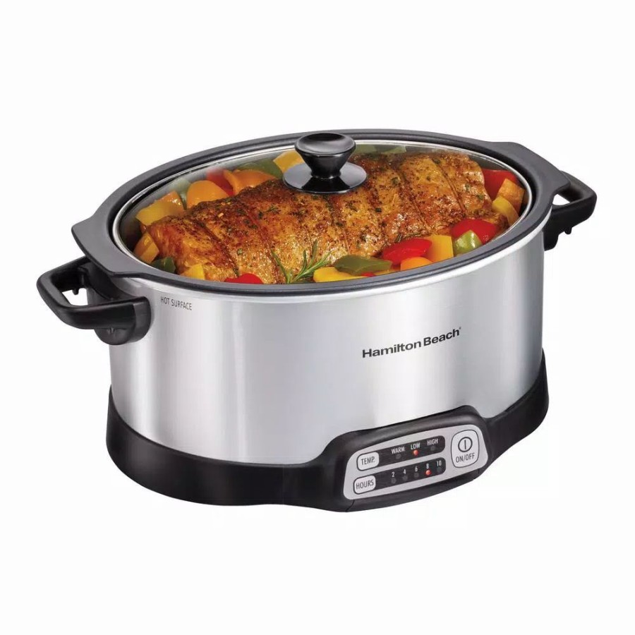 * Cookers | Cookers Hamilton Beach Stovetop Sear And Cook 6 Qt. Stainless Steel Slow Cooker