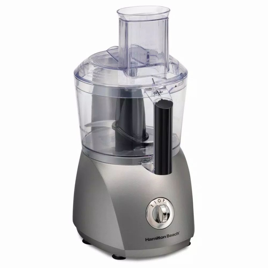 * Food Processing | Food Processing Hamilton Beach 10-Cup 3-Speed Grey Food Processor With 6 Functions