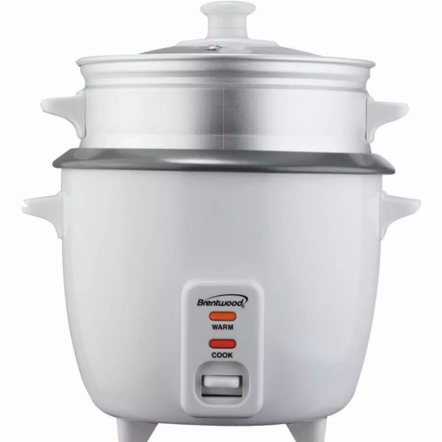 * Cookers | Cookers Brentwood Appliances 5-Cup White Rice Cooker With Food Steamer