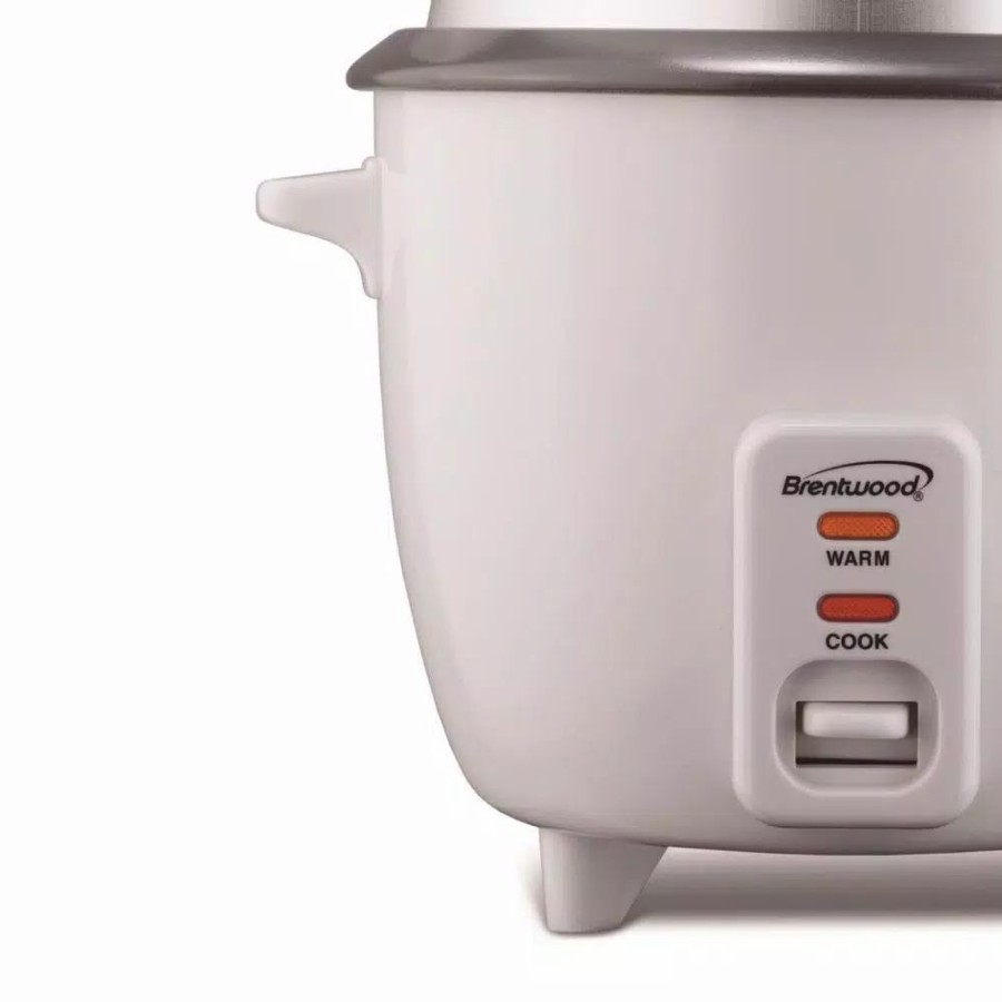 * Cookers | Cookers Brentwood Appliances 5-Cup White Rice Cooker With Food Steamer