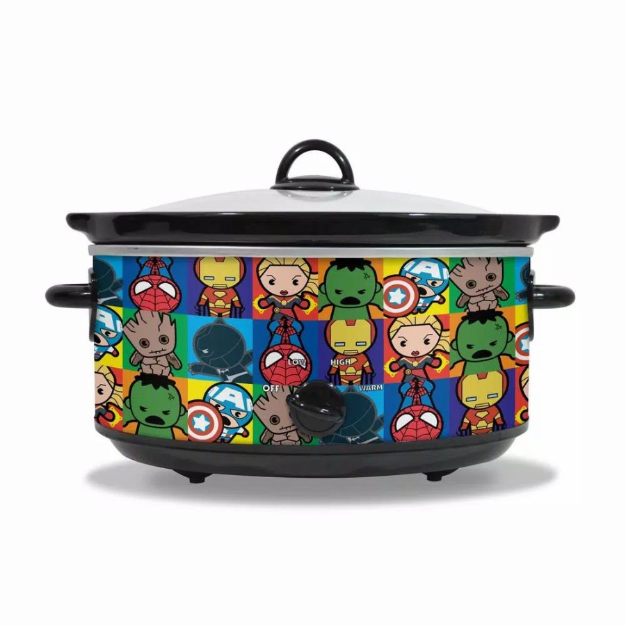 * Cookers | Cookers Uncanny Brands Marvel Kawaii 7Qt. Slow Cooker Black