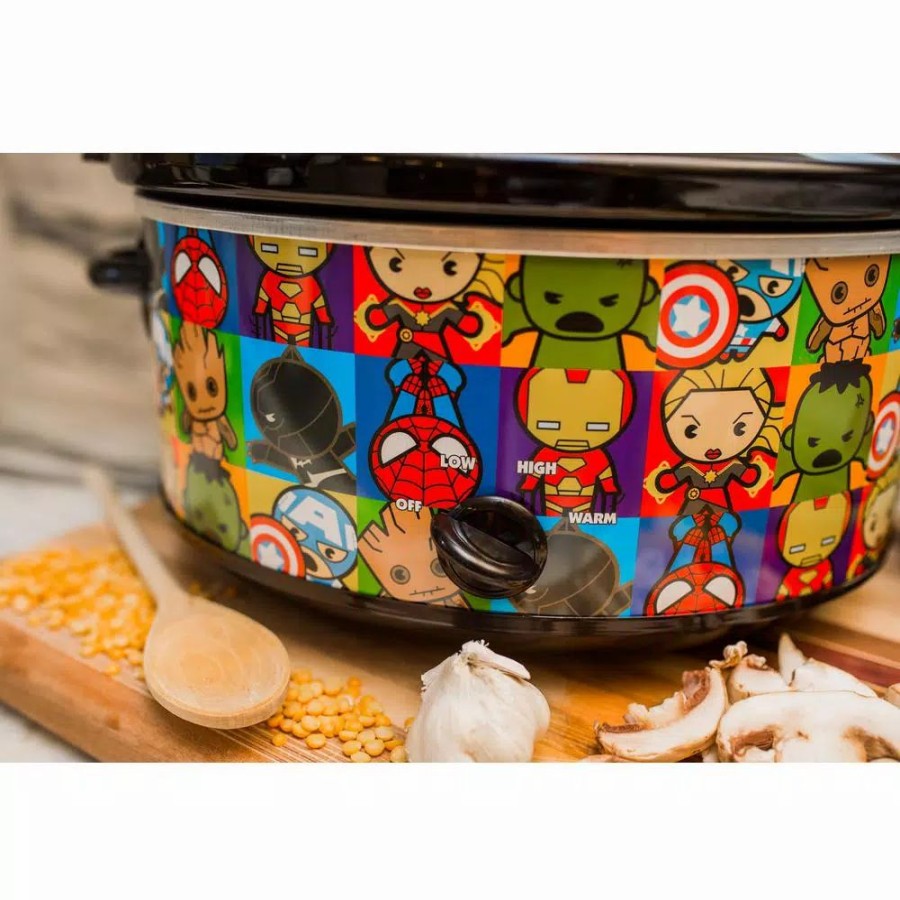 * Cookers | Cookers Uncanny Brands Marvel Kawaii 7Qt. Slow Cooker Black