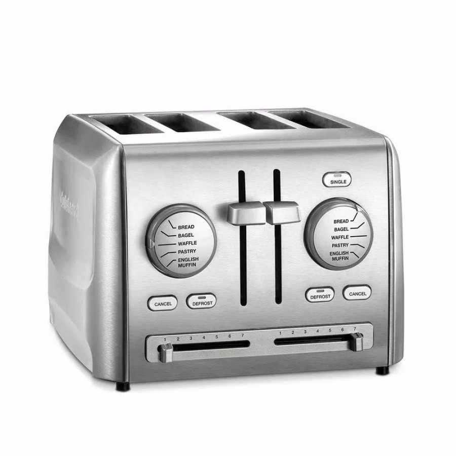 * Toasters | Toasters Cuisinart Custom Select 4-Slice Stainless Steel Toaster With Crumb Tray