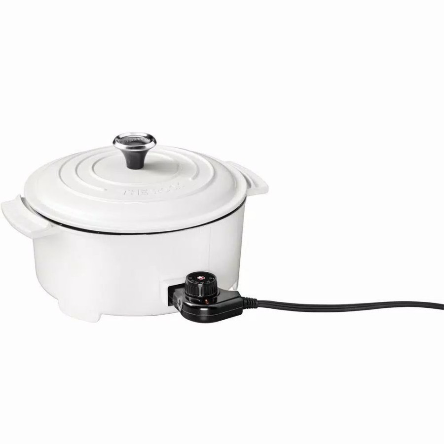 * Cookers | Cookers Starfrit The Rock 3.2 Qt. White Electric Casserole Slow Cooker