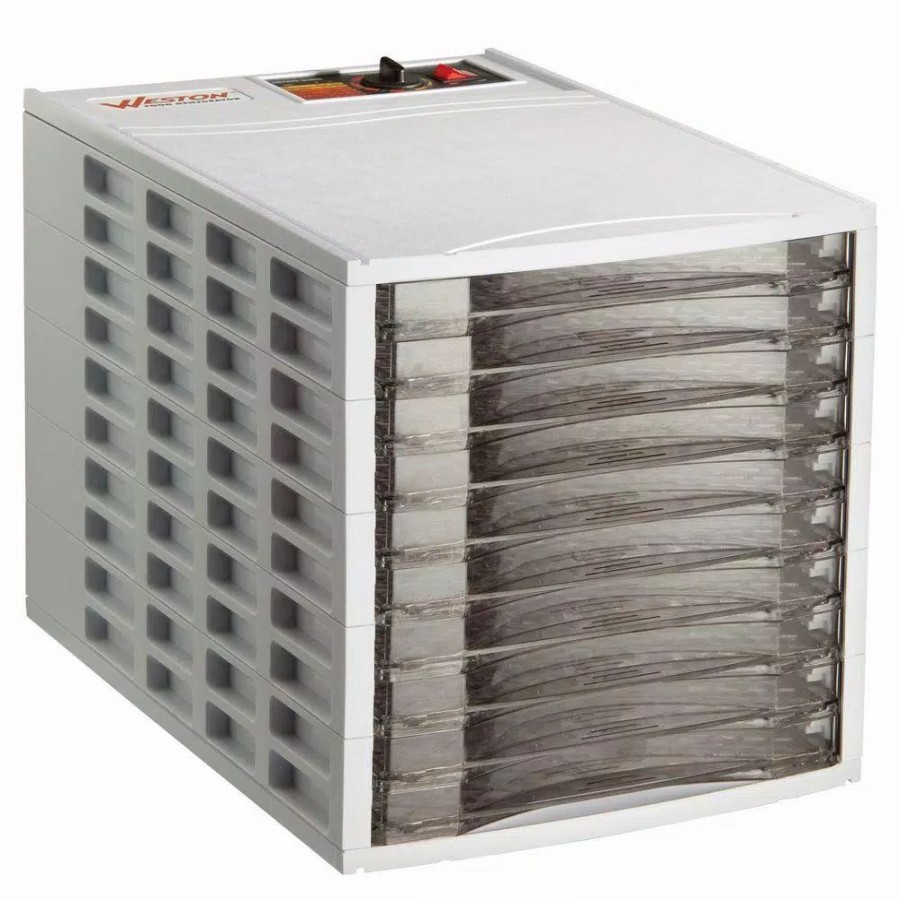 * Food Processing | Food Processing Weston 10-Tray White Food Dehydrator With Temperature Control