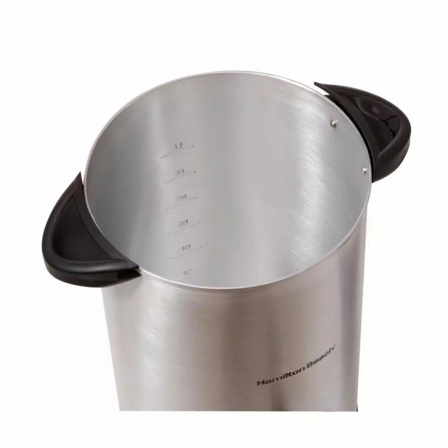 * Coffee Makers | Coffee Makers Hamilton Beach 45-Cup Stainless Steel Coffee Urn With One-Handed Dispensing