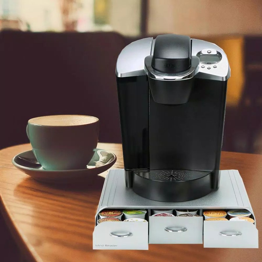 * Coffee Makers | Coffee Makers Mind Reader 36 Capacity K-Cup, Dolce Gusto, Cbtl, Verismo, Single Serve Coffee Pod Holder Drawer, Silver