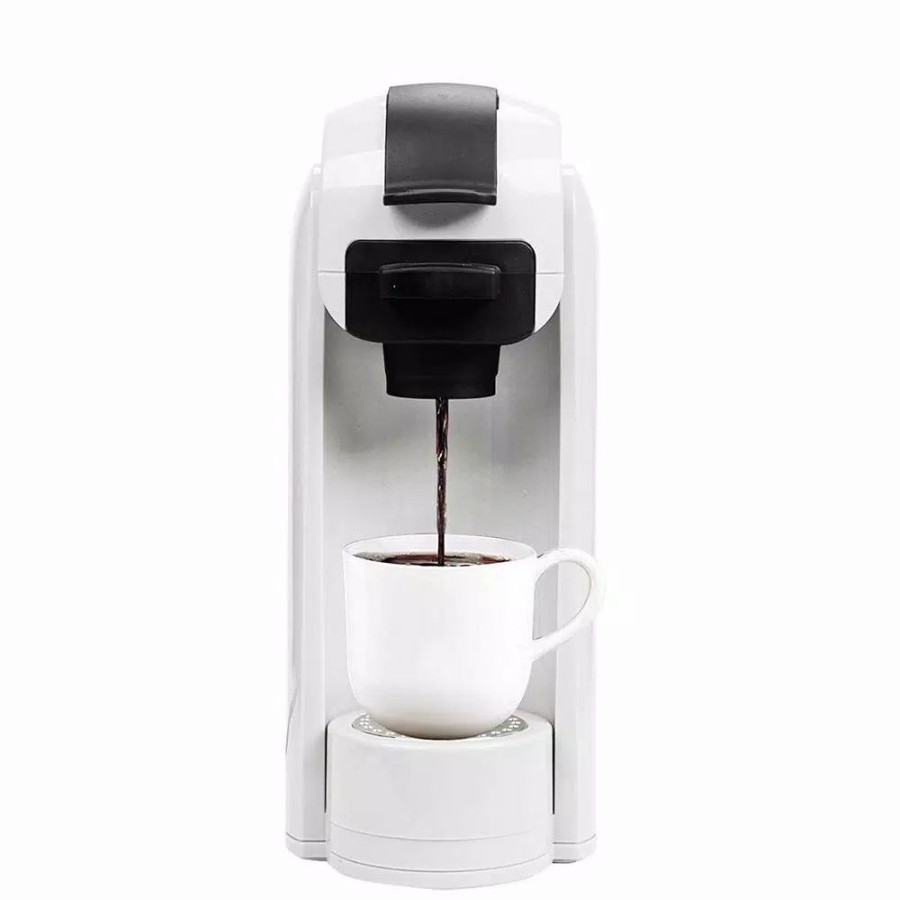 * Coffee Makers | Coffee Makers Boyel Living White 1000-Watt 4-Cups Coffee Machine Single Serve Coffee Maker