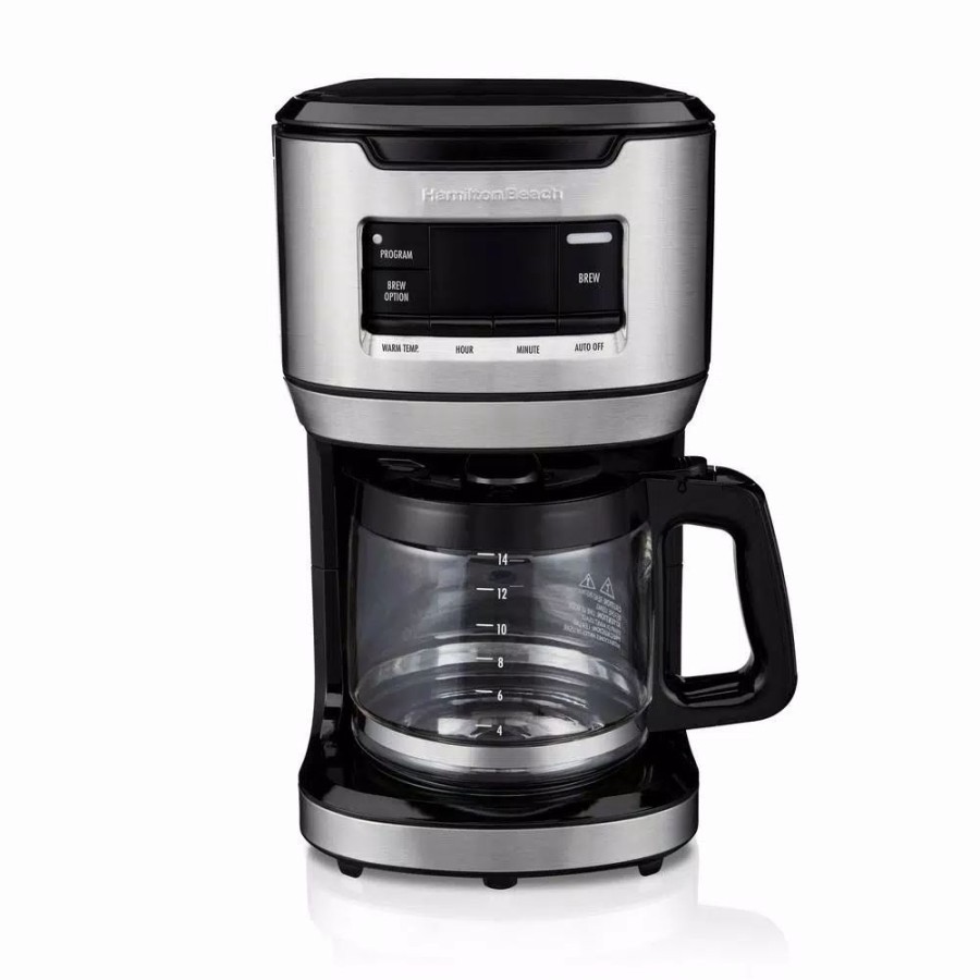 * Coffee Makers | Coffee Makers Hamilton Beach 14-Cup Black Programmable Front-Fill Coffee Maker