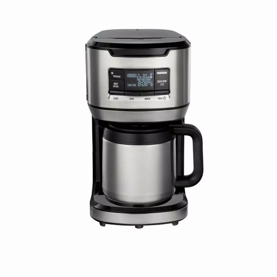 * Coffee Makers | Coffee Makers Hamilton Beach 12-Cup Black Programmable Front-Fill Coffee Maker With Thermal Carafe