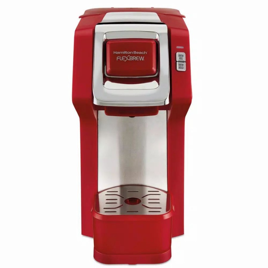 * Coffee Makers | Coffee Makers Hamilton Beach 1-Cup Red Flexbrew Coffee Maker