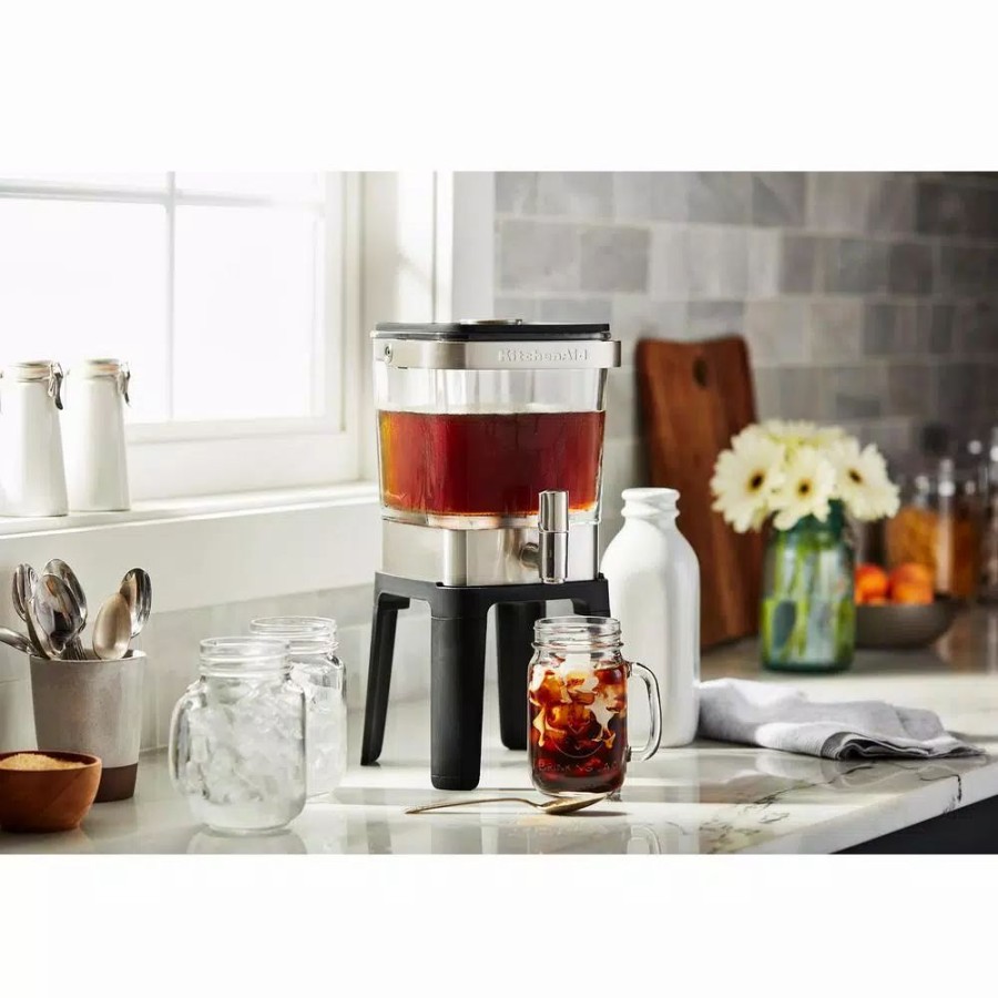 * Coffee Makers | Coffee Makers Kitchenaid 4.75 Cup Silver Cold Brew Coffee Maker