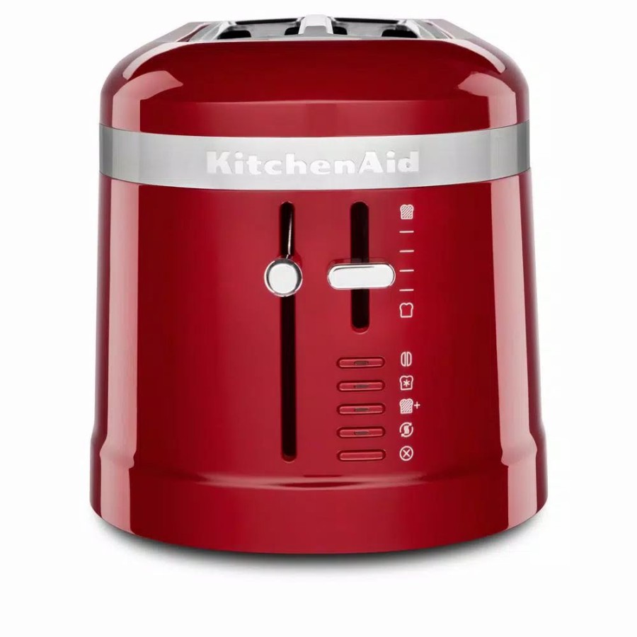 * Toasters | Toasters Kitchenaid 4-Slice Empire Red Long Slot Toaster With High-Lift Lever