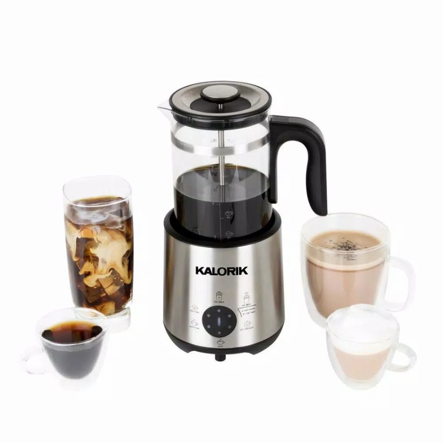 * Coffee Makers | Coffee Makers Kalorik Bartista 3-Cup Stainless Steel Electric French Press Coffee Maker