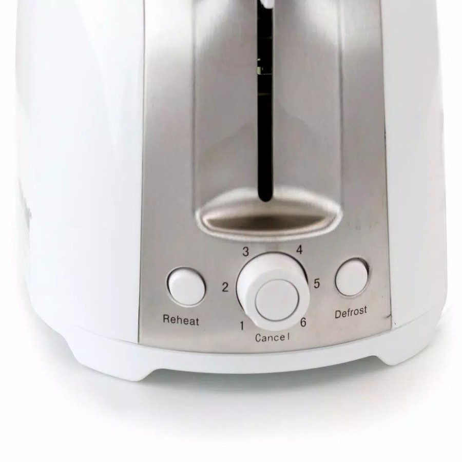 * Toasters | Toasters Better Chef 2-Slice White Wide Slot Toaster With Cool-Touch Exterior