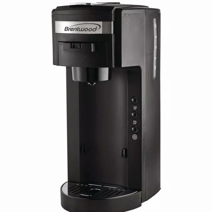 * Coffee Makers | Coffee Makers Brentwood Black Single Serve Coffe Maker With Stainless Steel Coffee Mug