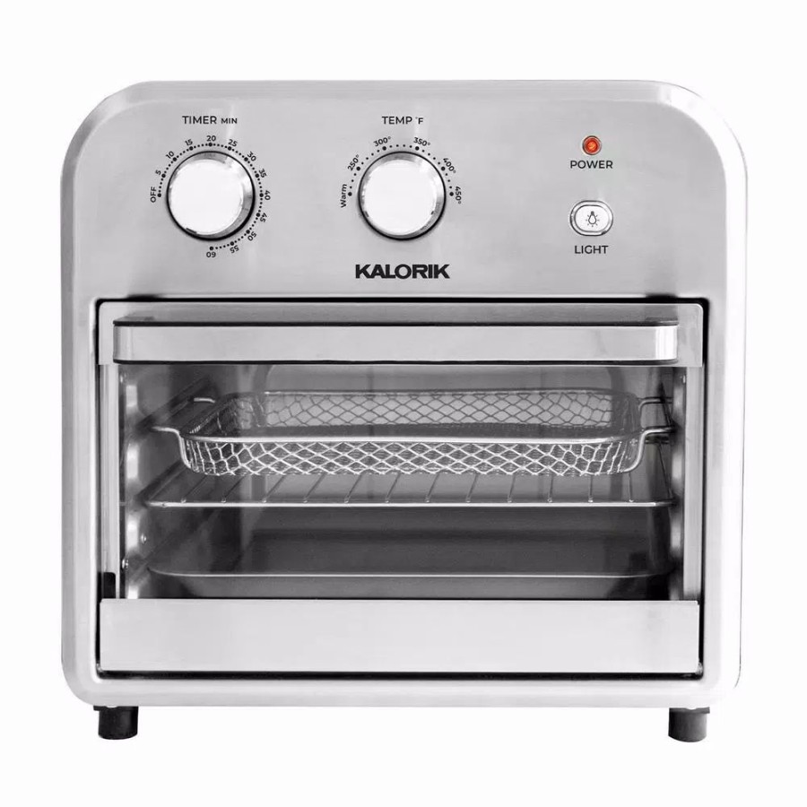 * Toasters | Toasters Kalorik 12 Qt. Stainless Steel And Black Air Fryer Oven