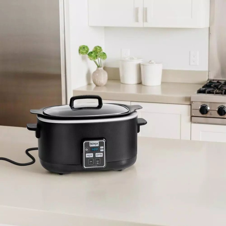 * Cookers | Cookers Ninja 6 Qt. Black Slow Cooker With Touchpad Controls And Keep Warm Setting