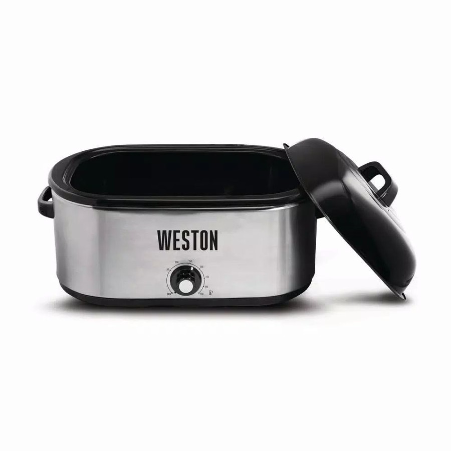 * Cookers | Cookers Weston 22 Qt. Stainless Steel Roaster Oven