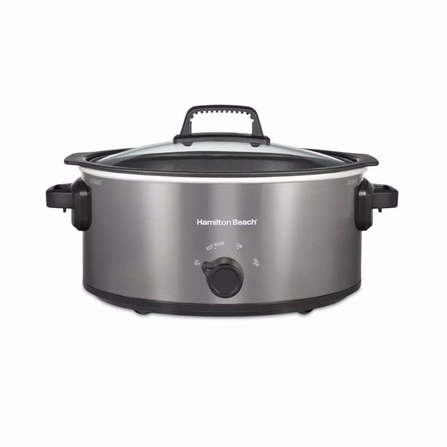 * Cookers | Cookers Hamilton Beach Stovetop Sear And Cook 6 Qt. Gray Slow Cooker