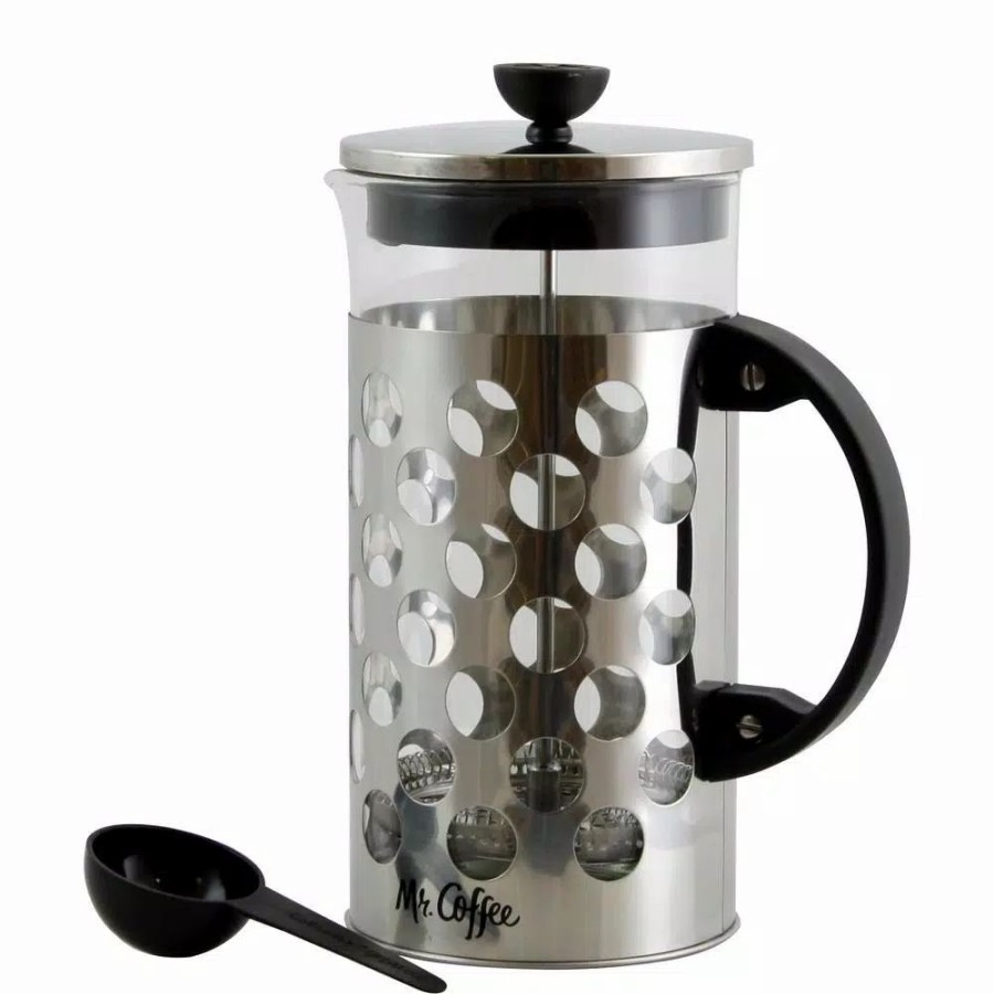 * Coffee Makers | Coffee Makers Mr. Coffee Polka Dot Brew 4-Cup Glass Coffee Press