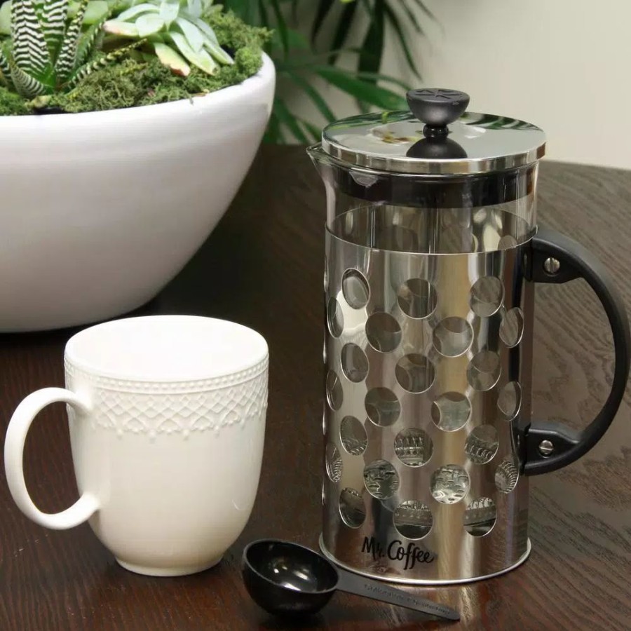 * Coffee Makers | Coffee Makers Mr. Coffee Polka Dot Brew 4-Cup Glass Coffee Press