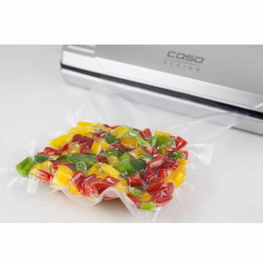 * Food Processing | Food Processing Caso Vc 200 Brushed Black Stainless Steel Food Vacuum Sealer