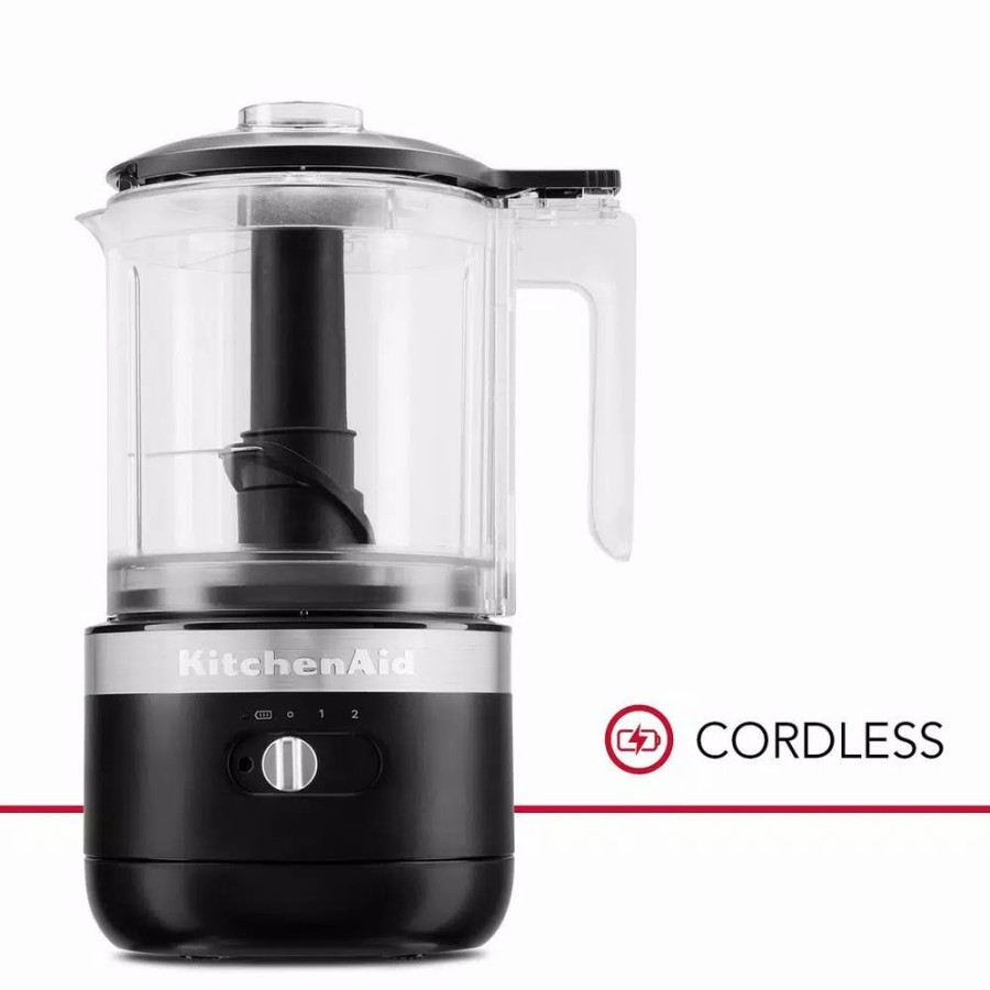 * Food Processing | Food Processing Kitchenaid Cordless 5-Cup Black Matte Food Chopper